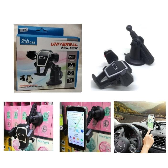 Car Dashboard Phone Holder - Dudukan Penjepit Hp Di Dasbor Mobil 360°