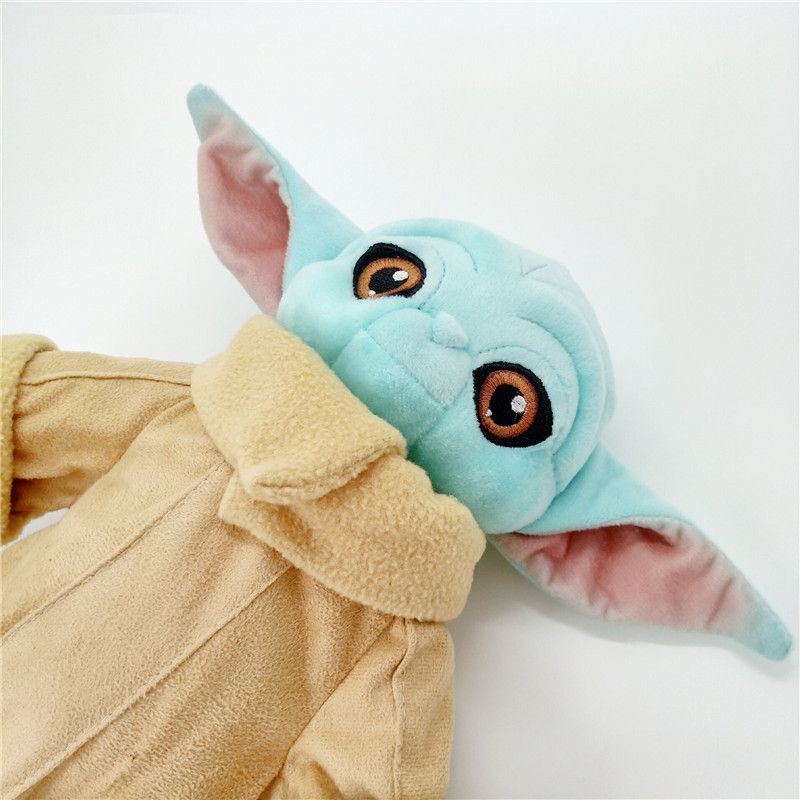 30cm Baby Yoda Plush Toy Master The Mandalorian Force Stuffed Doll Gift For Kids Removable Clothes