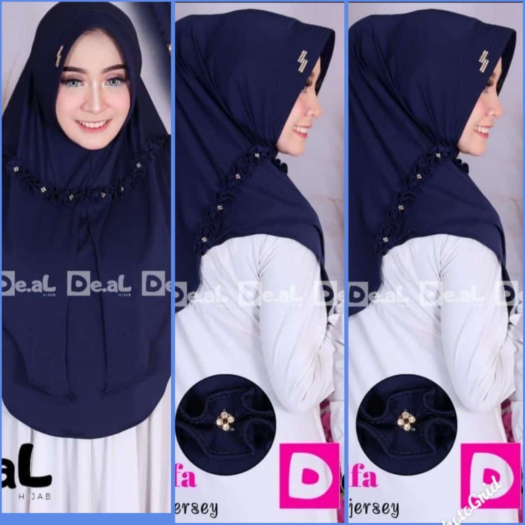 HIJAB ZALFA DE.AL BAHAN JERSEY HIJAB INSTAN