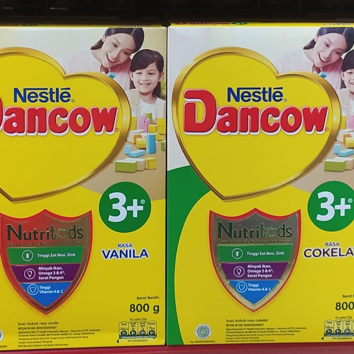 

Susu Formula Dancow 3+ 800gr 2 varian rasa Vanilla Coklat