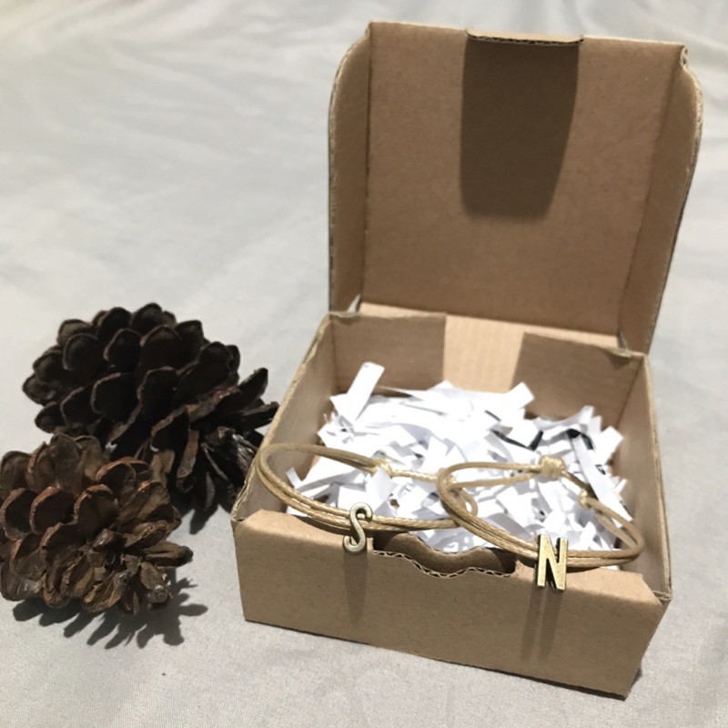 COUPLE BRACELET CREAM VERSI (N-Z) | Gelang Inisial | Gelang Nama | Gelang Murah