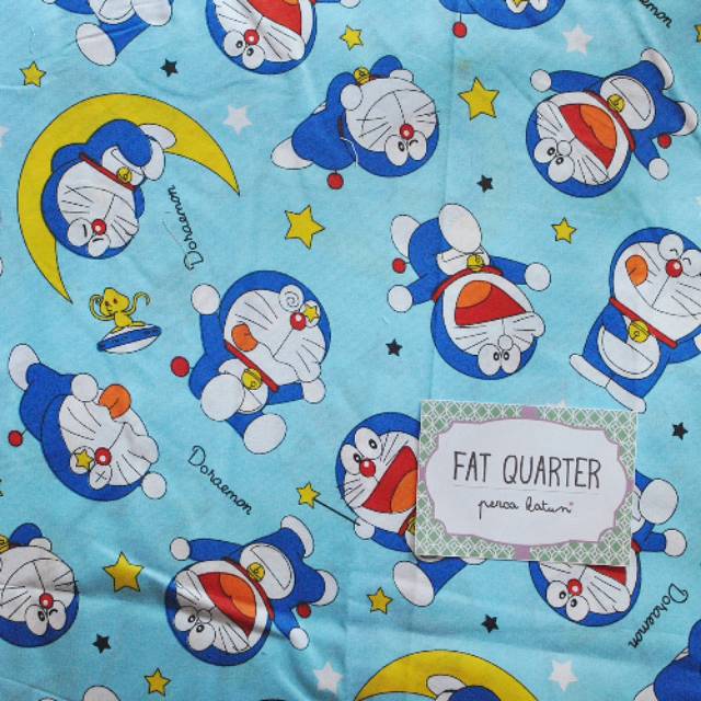 Kain Perca Katun Motif  Doraemon  Alien Shopee Indonesia