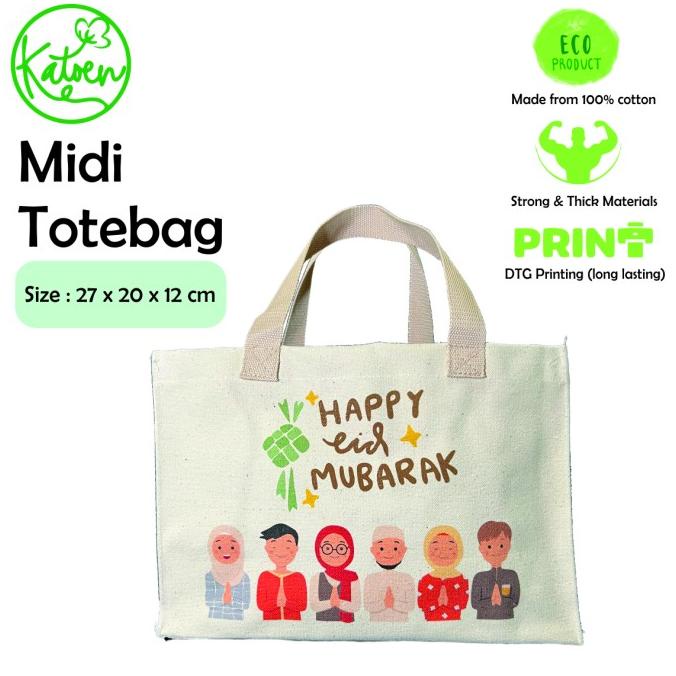 

Tas canvas hampers lebaran cake idul fitri tote bag MIDI - katoen