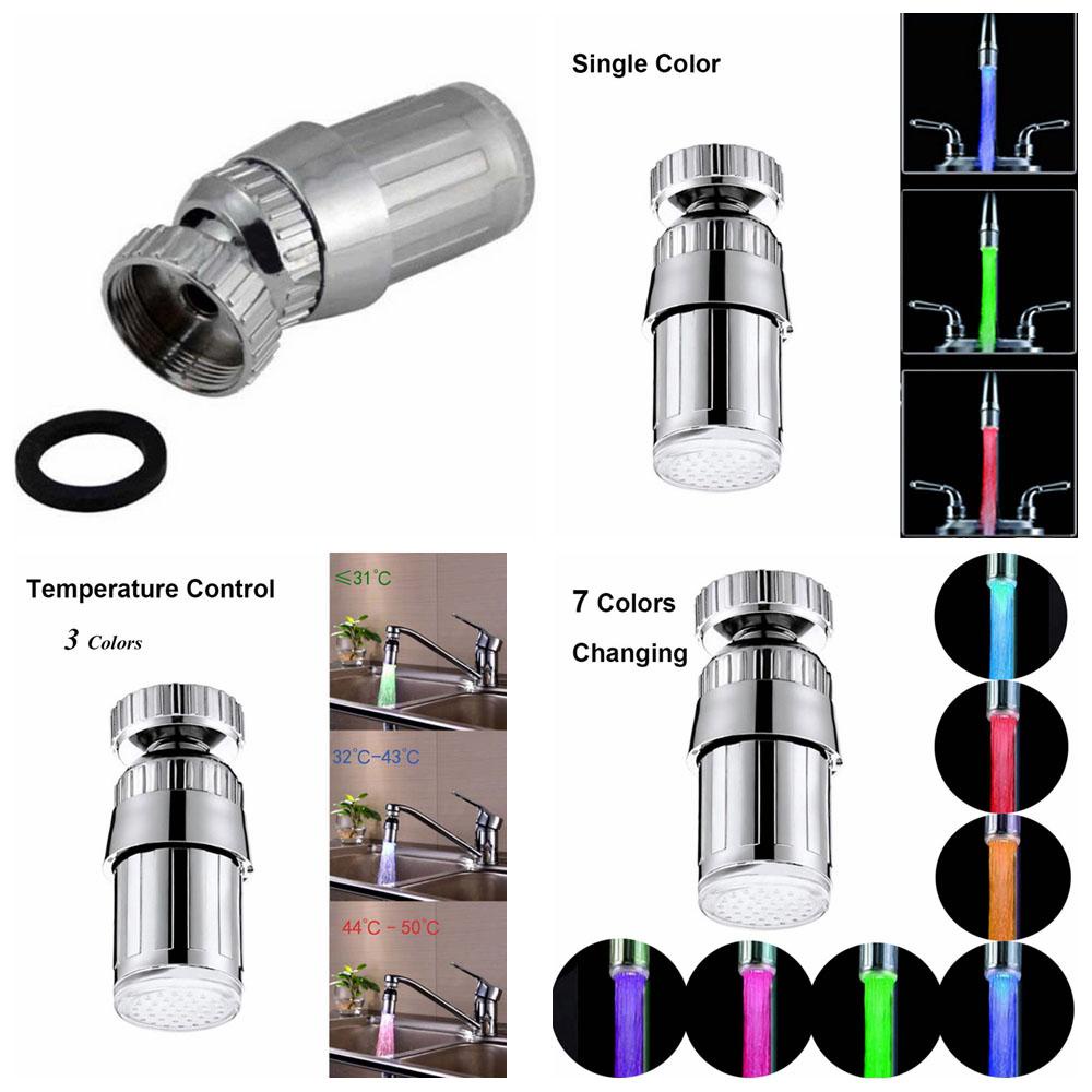 TOP 360° Rotation Glow LED Faucet Fantastic Kitchen RGB Keran Air