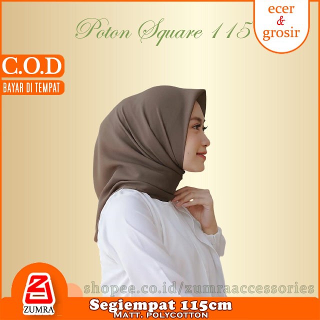 Bella Square Chifon Fine New All Warna hijab segiempat || kerudung segiempat || jilbab segiempat