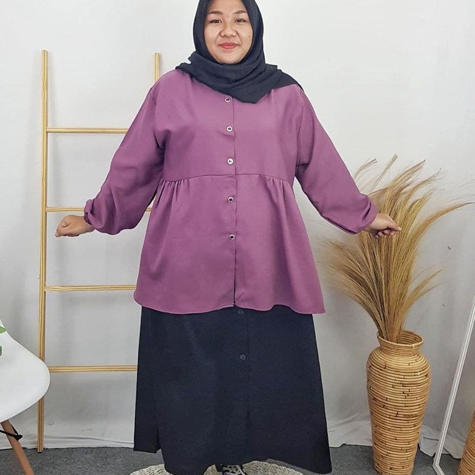 ☃ PAKAIAN BLOUSE / BLUS LD150 MUSLIM WANITA ATASAN JUMBO BIG SIZE OVERSIZE KEKINIAN TERBARU MURAH ☀
