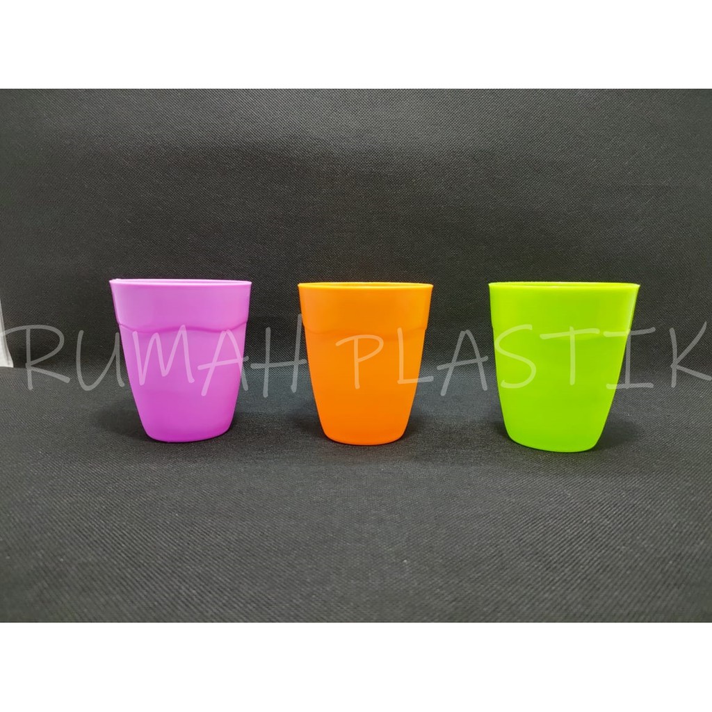 GELAS PLASTIK MOTIF BUNGA / GELAS KECIL / GELAS JAMU / GELAS MINUM