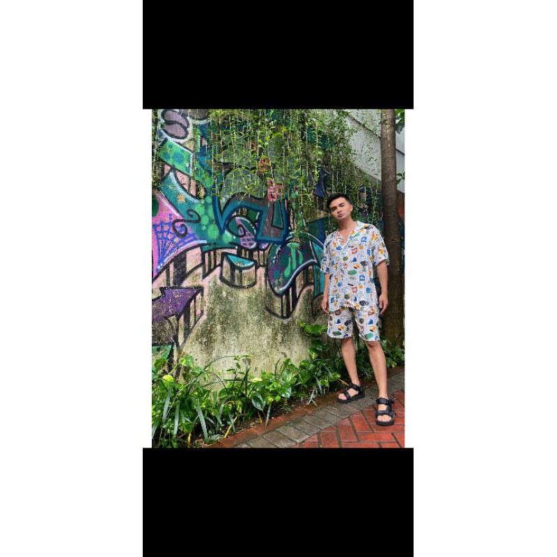 PIYAMA TIE DYE BAJU TIDUR PRIA SETELAN PREMIUM