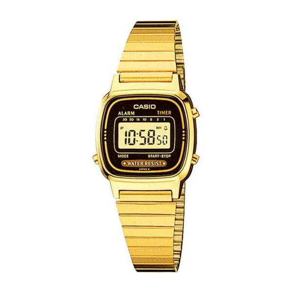Jam Tangan Wanita CASIO LA670WGA - Gold - Hitam