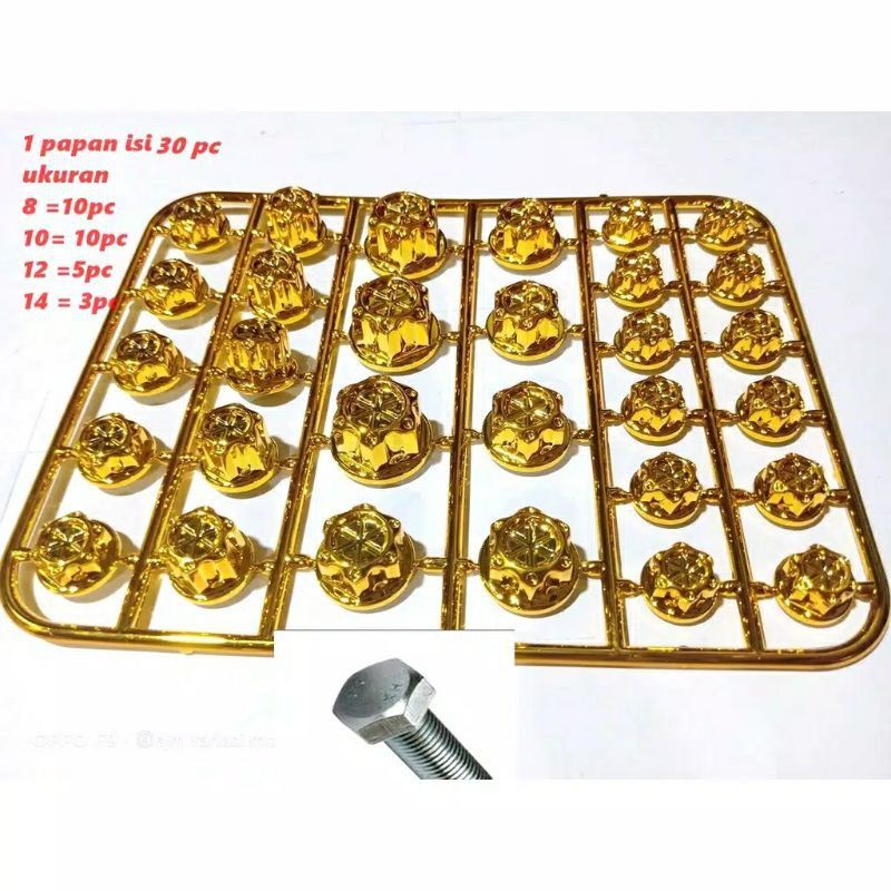 Tutup Baut Probolt Flower Cover Baut 1 Pak Isi 30 Pcs