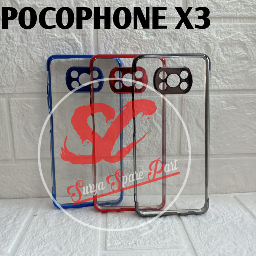 Shining Chrome Tpu Case Clear Silicone Case Xiaomi Pocophone X3 X3 Pro - SC