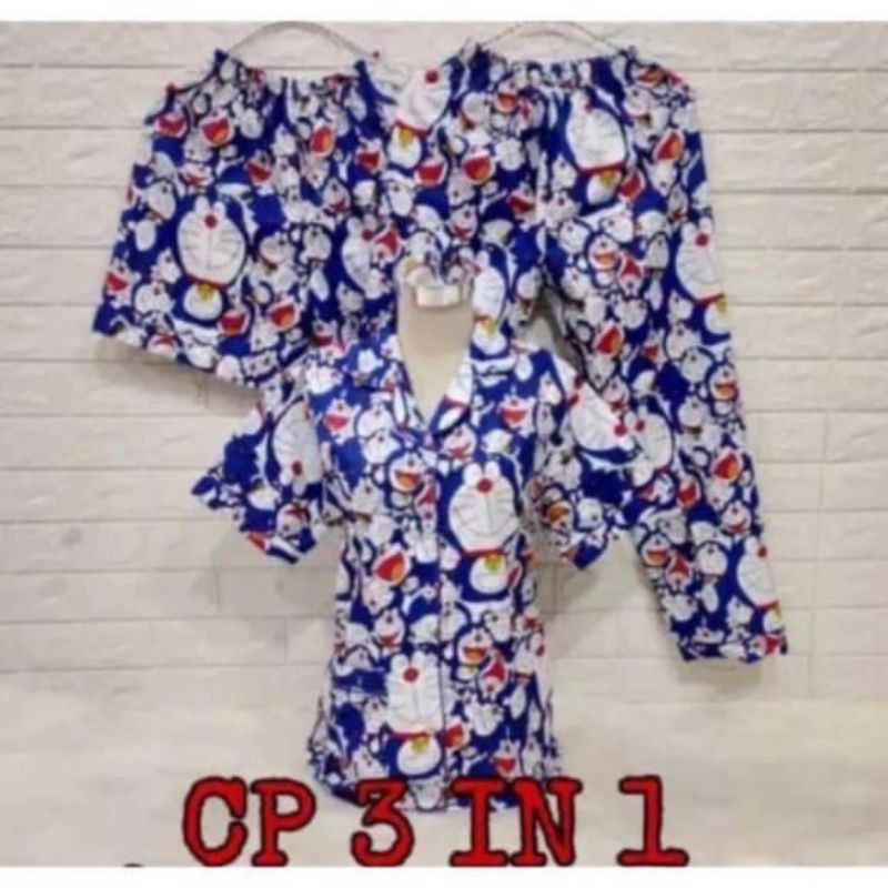 PIYAMA 3 IN 1 DORAEMON DEWASA