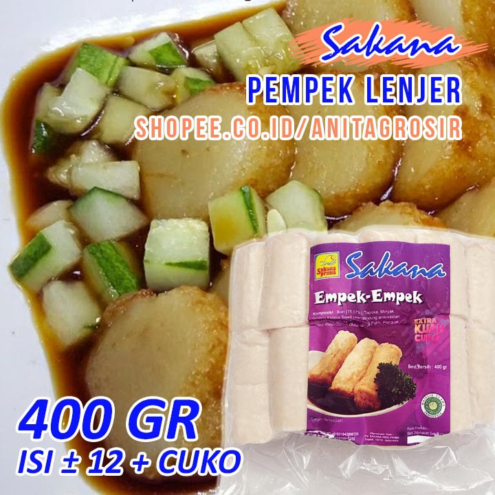 

SAKANA Pempek Lenjer Ikan + Cuko 400gr / Mpek / Empek SAKANA FOOD Halal Tanpa Pengawet Grosir Murah