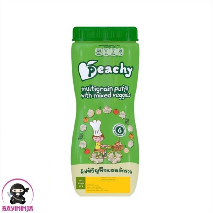

PEACHY Multigrain Puffs 40 g - Mix Veggie T-Ninjabayi 01