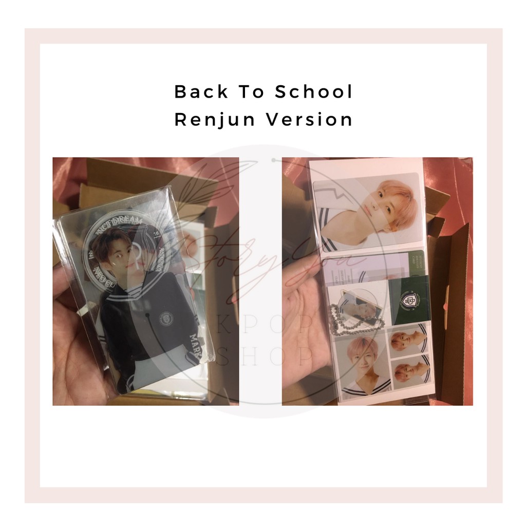 Renjun Back To School Kit Photocard ID Card B2S 2021clear bookmark
