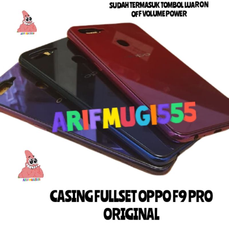 CASING KESING HOUSING FULLSET BEZEL BAZZEL TUTUP MESIN OPPO F9 PRO ORIGINAL