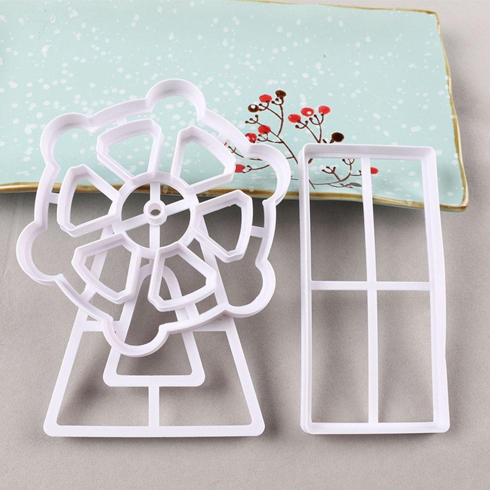 [Elegan] Baking Tools 3pcs /set Ferris Wheel Biscuit Mold Cetakan Kue Biskuit Bayi Cetakan Timbul