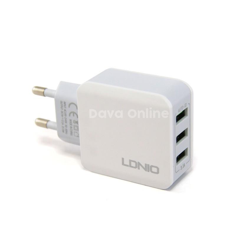 SERBA 40 RB LDNIO CHAREGER 3U 3.4A AUTO ID A3301-ADAPTOR CHARGER ISI 3 COLOKAN USB MURAH OUTPUT 3.4A - TEKNO KITA