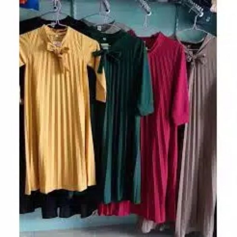 GAMIS PLISKET ANAK PITA TALI/GAMIS ANAK MAXY TALI