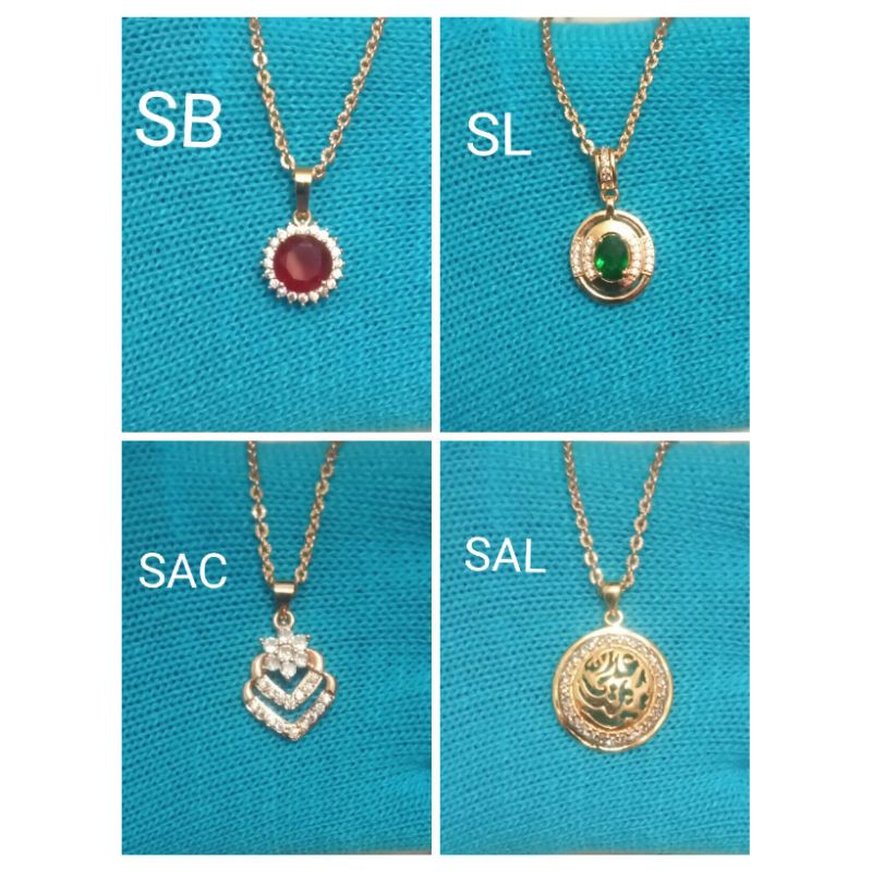 Mixkode02. Kalung xuping wanita lapis emas dgn mata zircon UK 45 nori