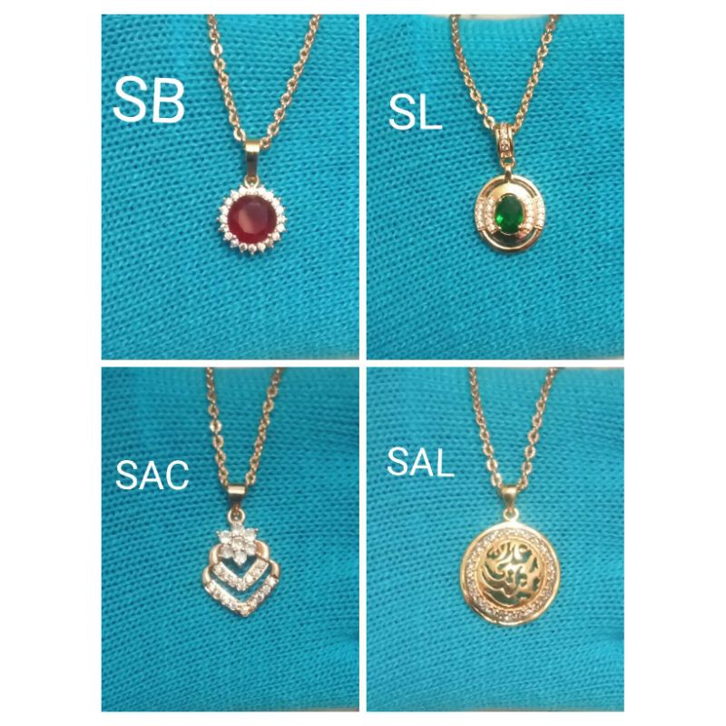 Mixkode02. Kalung xuping wanita lapis emas dgn mata zircon UK 45 nori