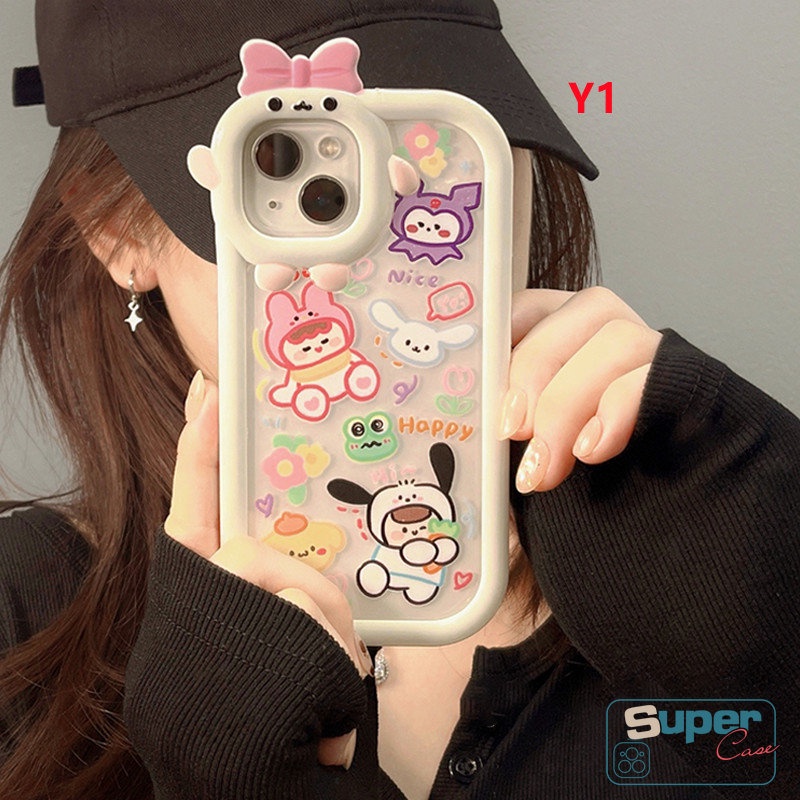 Casing Soft Case TPU Motif Kartun Monster 3D Untuk IPhone 11 13 12 14 Pro MAX 6 6S 7 8 Plus XR X XS MAX