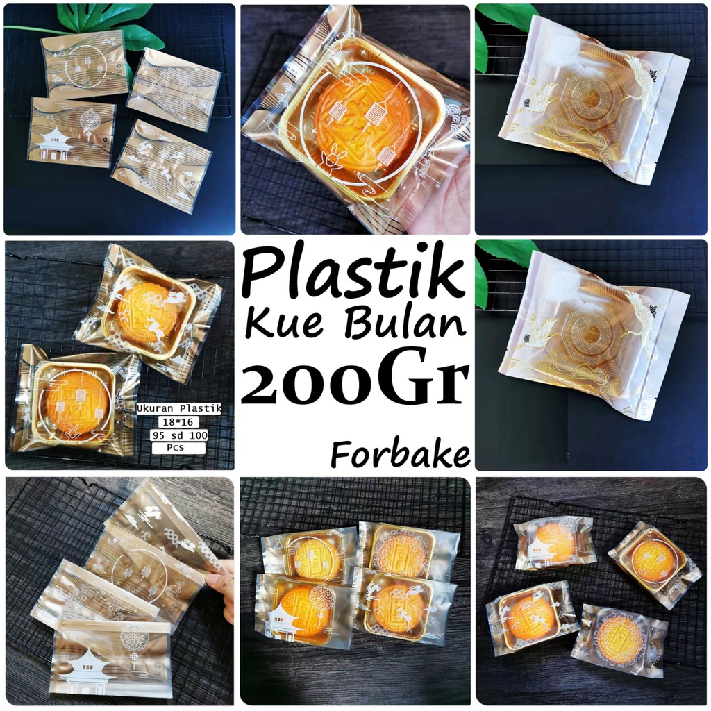 Plastik MoonCake 100pc Cookies Packaging Kue Nastar Nanas 200g 200gram