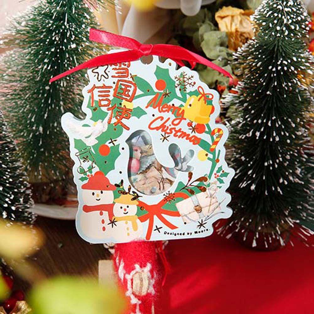 Agustina Christmas Stationery Sticker Notebook Diary Planner Scrapbooking Akun Tangan Santa Claus Pohon Natal Perlengkapan Sekolah