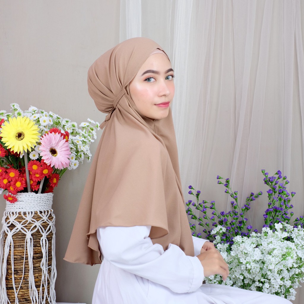 BGMDC - BERGO MARYAM BERGO INSTANT POLOS TALI BAHAN MOSSCREPE FREESIZE / HIJAB MUSLIM / JILBAB