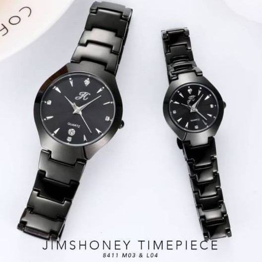 Jims Honey Jam Tangan 8411 Couple Pasangan Pria Wanita Analog Quartz Murah Branded Elegan Jimsh JH