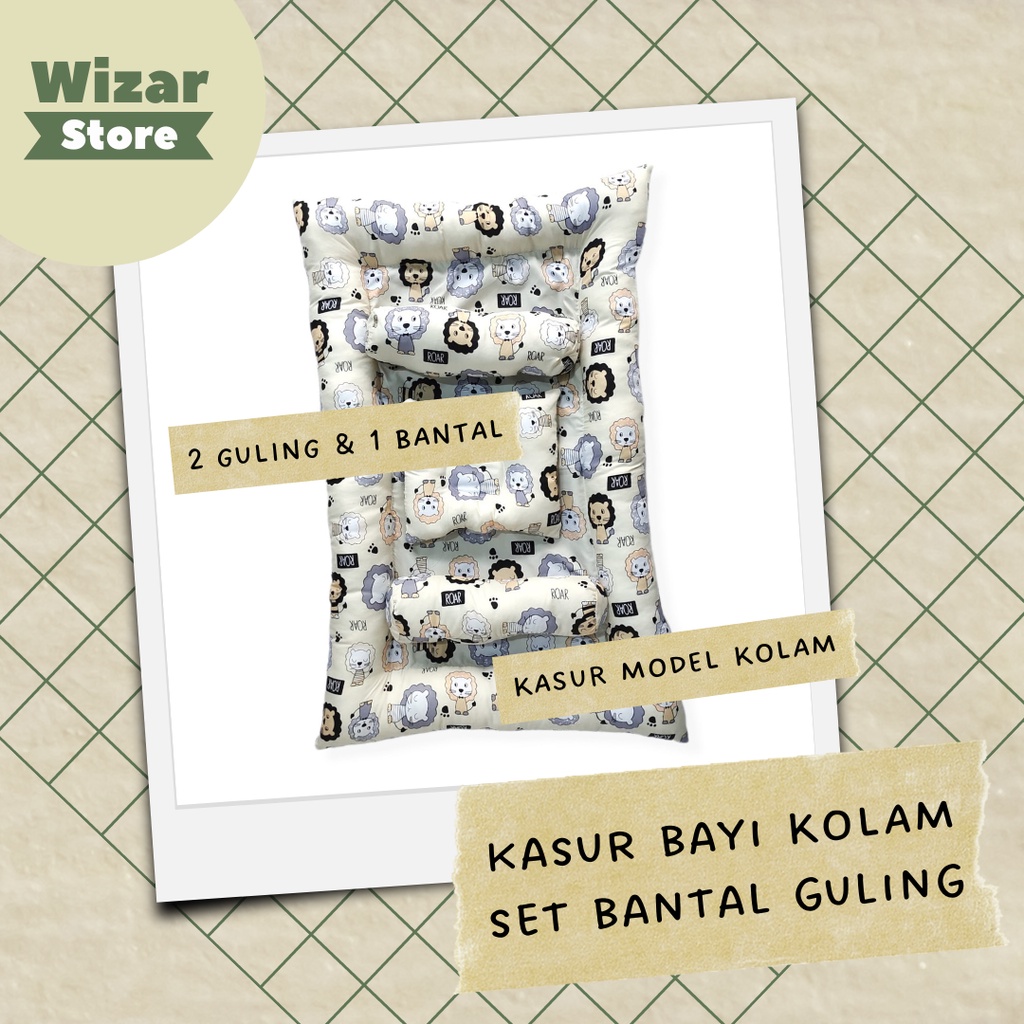 KASUR BAYI KOLAM SET GULING TANPA KELAMBU/KASUR BAYI/MATRAS BAYI/ALAS TIDUR BAYI/COD