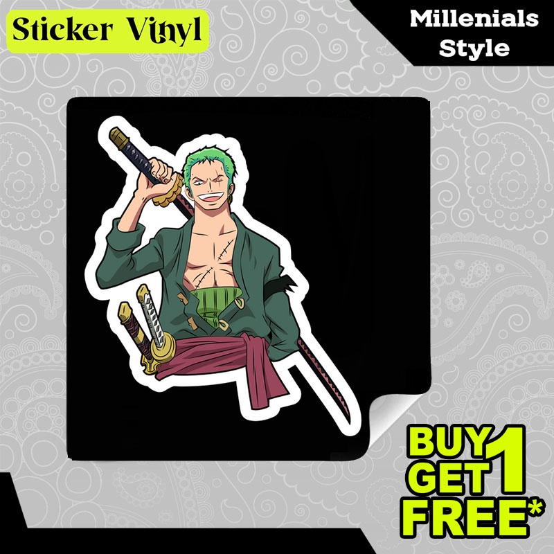 

Stiker Sticker One Piece Roronoa Zoro Serial Animasi Anime Jepang Populer Aesthetic Bahan Vinyl Satuan Anti Air
