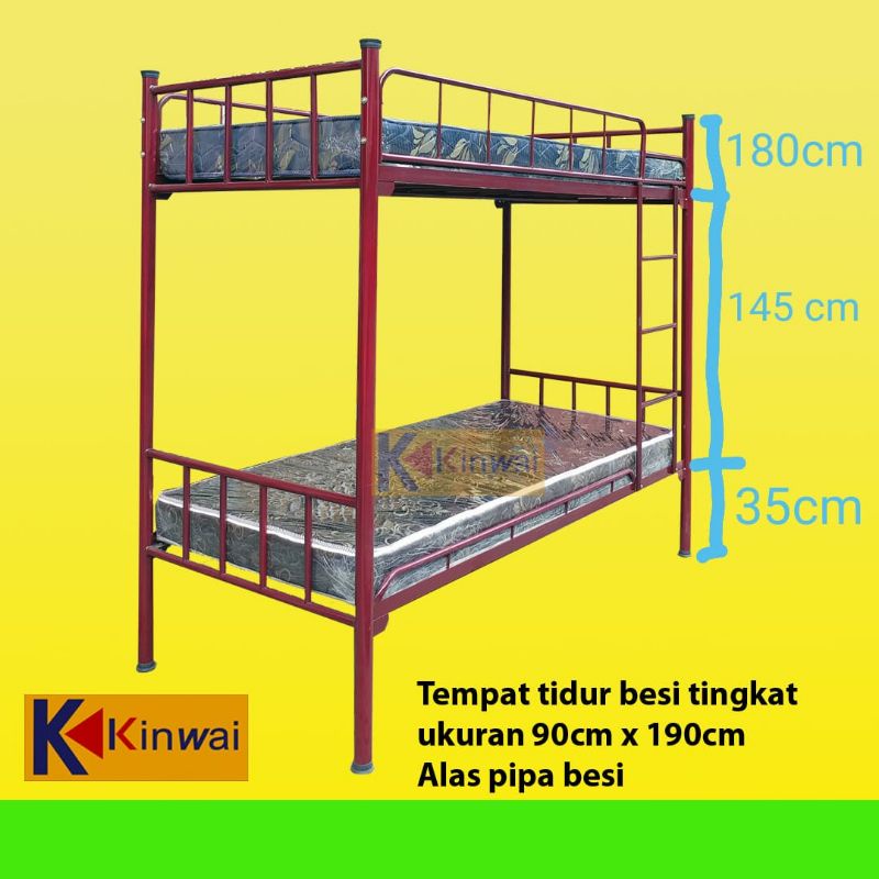 Ranjang Susun Rangka Tempat Tidur Tingkat Besi - Metal Bed