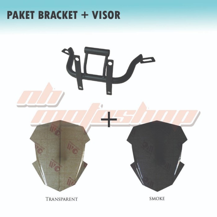 PAKET BRACKET VISOR BREKET VISOR WINDSHIELD YAMAHA FREEGO MIO M3 MX 2