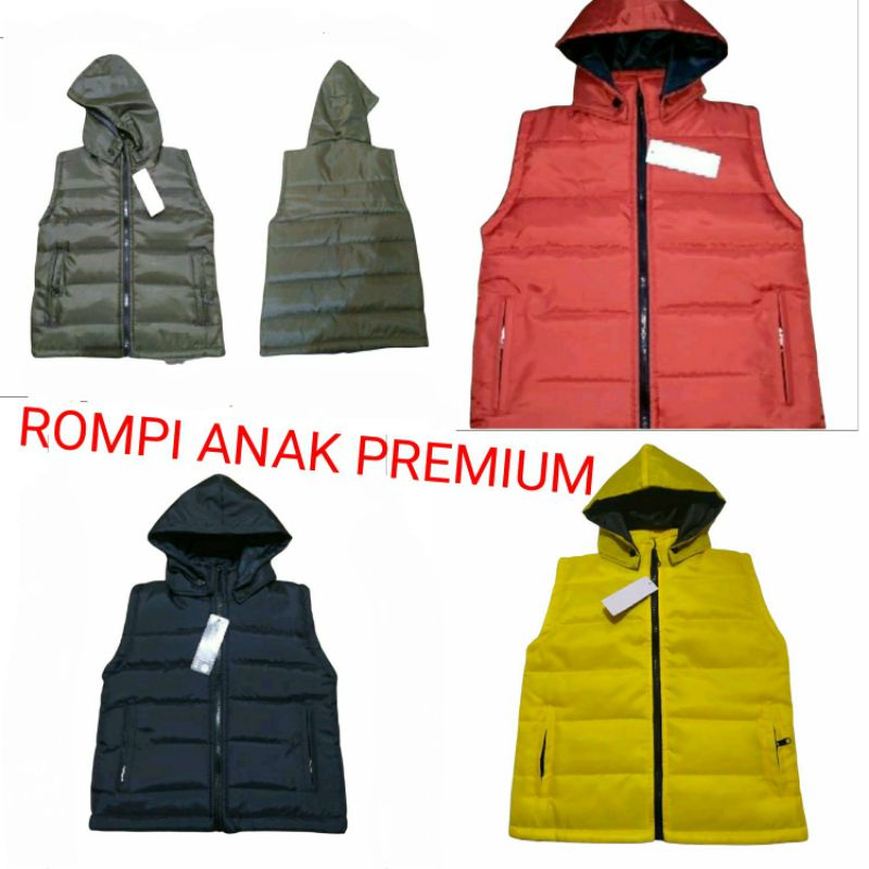 Jaket Rompi Anak Premium / Jaket Parasut Anak Polos