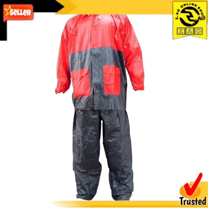 Jas Hujan Setelan Murah Jaket dan Celana Gajah Bicolor 234R