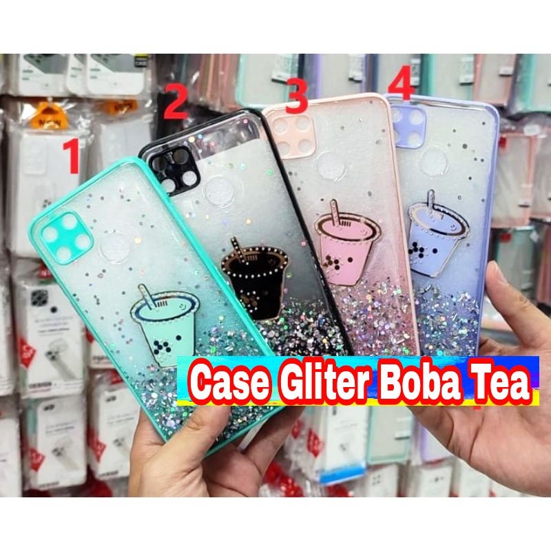 Case Gliter Boba Tea Realme C25 C21 C21Y Casing Glitter Chorme Swarovski Kesing Hape Realme Murah