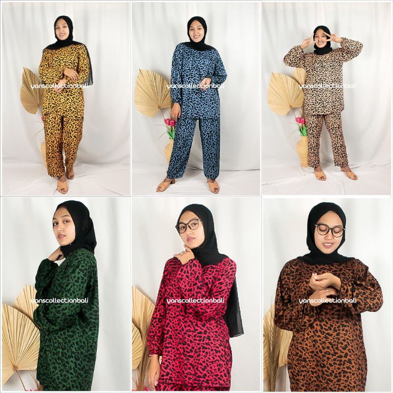 Babydoll BALI Lengan Panjang Macan Hijab