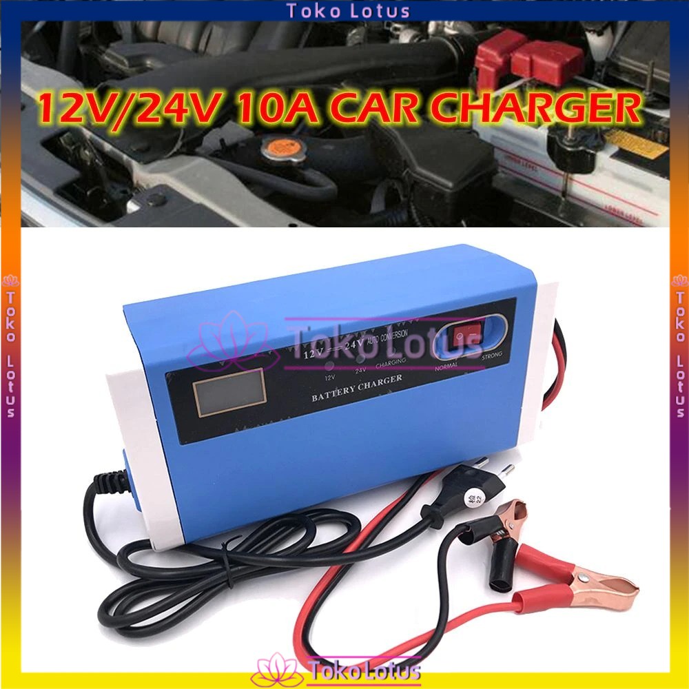 ASLI TERBARU!!! Battery Charger 10A Cas Aki SMR1201A model warna Biru Berkualitas Terjamin [COD]