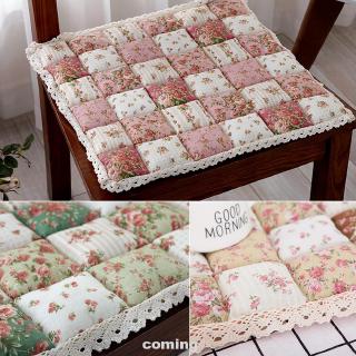  Bantal Kursi Motif Bunga  Aksen Renda Ukuran 40x40cm Untuk 