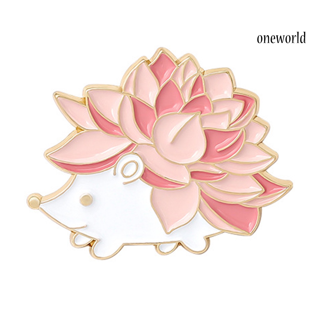 OW@ 4Pcs Animal Badge Fox Cartoon Flowers Design Cartoon Animal Japanese Style Enamel Brooch for Birthday Gifts