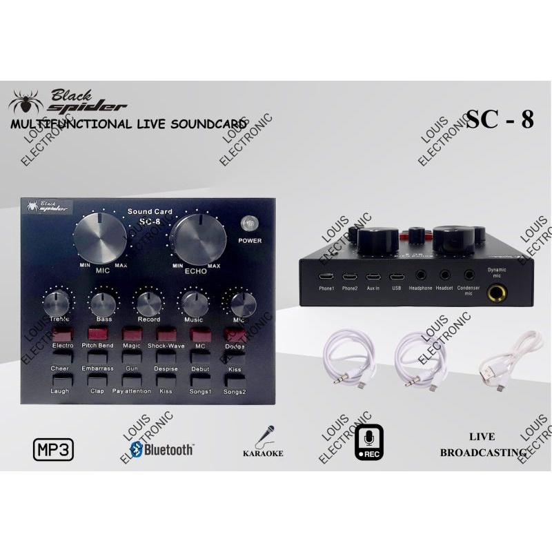 Soundcard Black Spider SC8 Black Spider SC 8 ORIGINAL