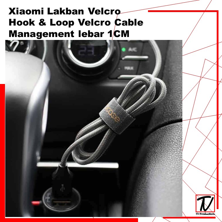 Xiaomi Lakban Velcro Hook &amp; Loop  Velcro Cable Management lebar 1CM