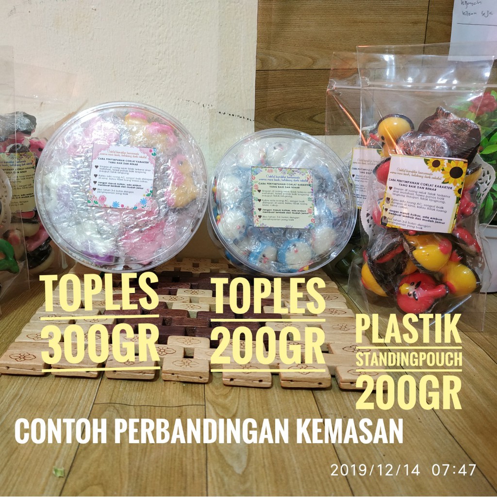 

Coklat 200gr premium ad DINKES , HALAL - cokelat karakter kiloan- bagabaga