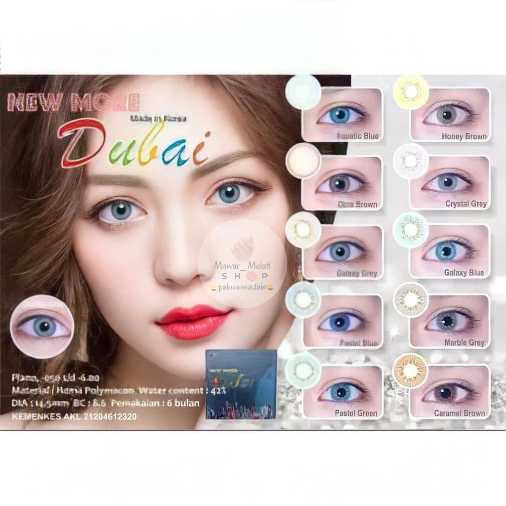 Softlens Dubai plano / soflen more dubai diameter 14,5 ORIGINAL Ner More Dubai