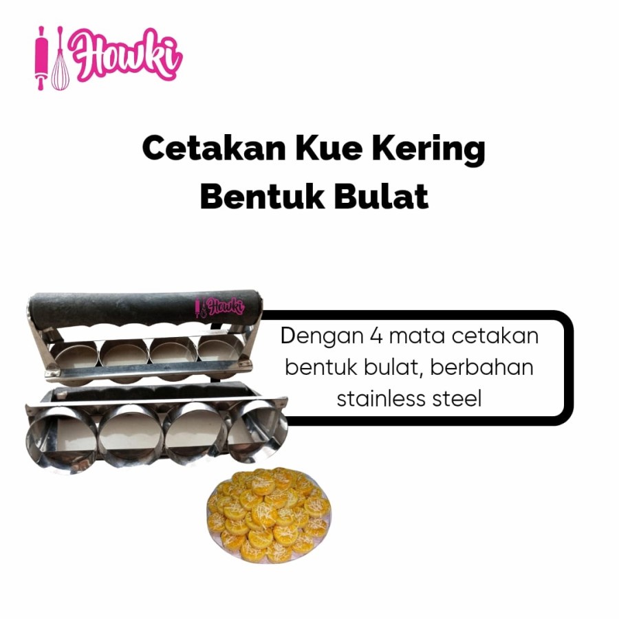Cetakan Cookies Nastar Bulat || Cetakan Kue Kacang Stainless