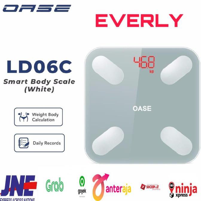 Oppo Oase Smart Body Scale Ld06C-Timbangan Berat Badan Digital (White) Amiraho_233