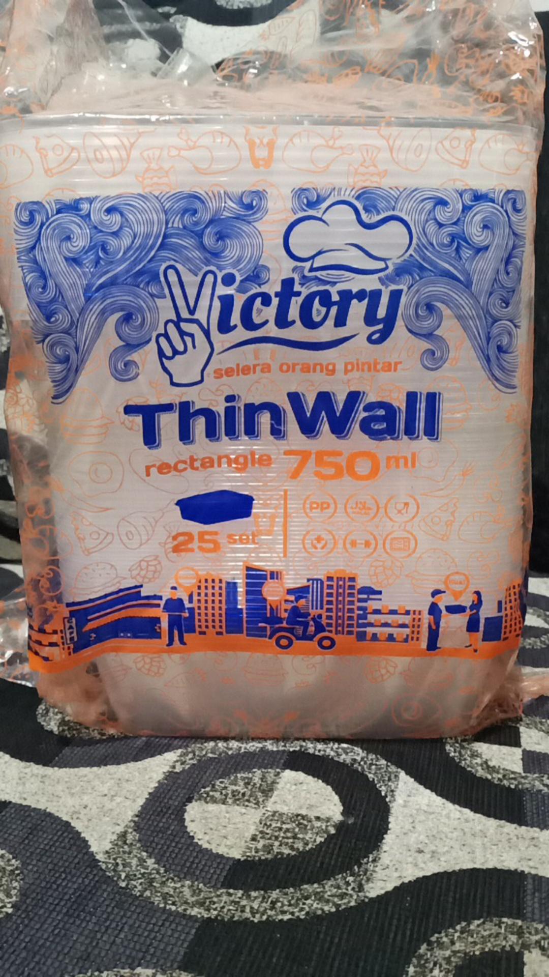 Thinwall Persegi Panjang (rectangle)  750ml/tempat Salad/box Nasi