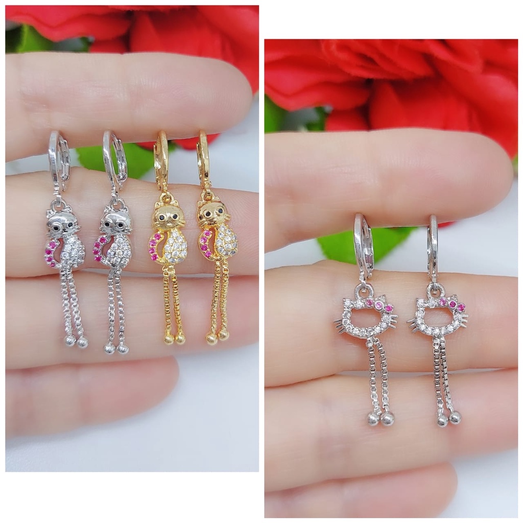 Anting xuping permata panjang U.V