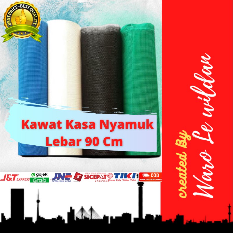 Kawat Kasa Nyamuk Tebal fiberglass Untuk Jendela  Penutup  